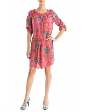 Rochie cu imprimeu corai
