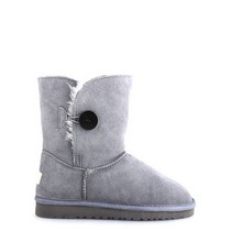 Cizme piele naturala Puffy gri