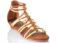 Sandale cu bride multicolore