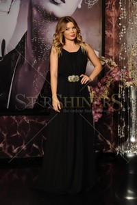 Rochie LaDonna Gold Rings Black