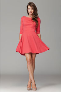 Rochie de birou eleganta - corai M081