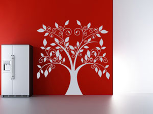 Sticker perete - decorativ - copac infrunzit