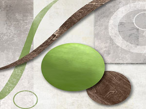 Tablou modern pe suport canvas - Connected circles 02