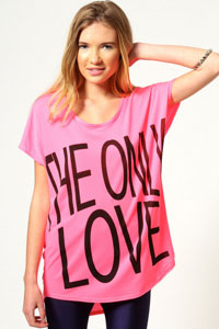 Tricou roz THE ONLY LOVE