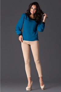 Bluza eleganta cu guler rotund