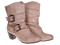 Botine bej cu catarame Dixie