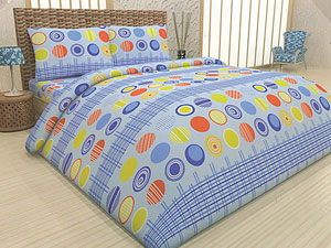 Lenjeria de pat polycotton-Circle bleu