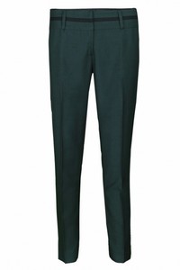 Pantaloni 3-4 cu dunga - Verde 