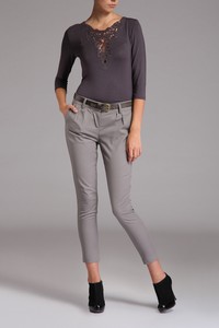 Pantaloni conici 3-4 - Gri