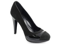 Pantofi Clarette negri din piele intoarsa 