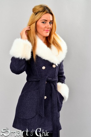 Palton Anastasia Dark Blue
