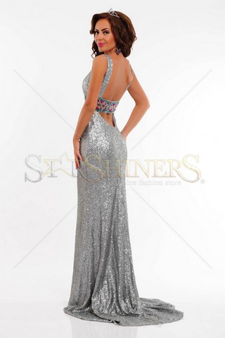 Rochie Sherri Hill Silver