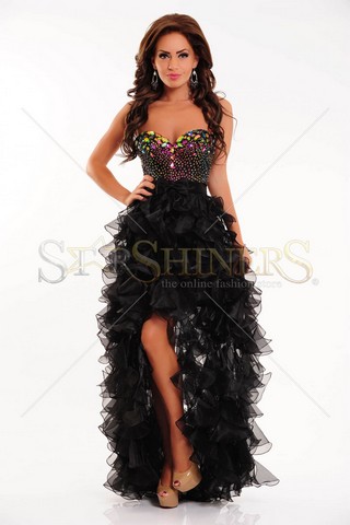 Rochie Sherri Hill Shimmering Black