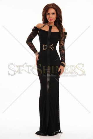Rochie Necklace Bow Black