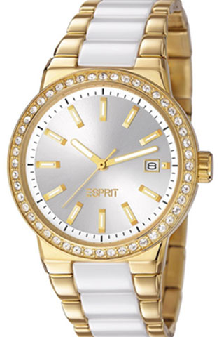 Esprit Damen Feather Ceramic Gold