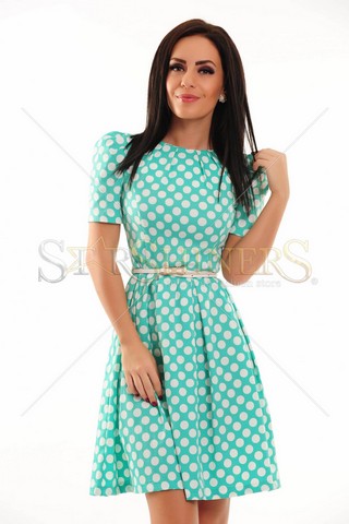 Rochie LaDonna Dots Mirage Turquoise