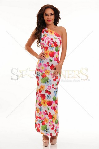 Rochie Mexton Fruits White