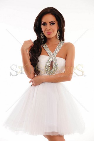 Rochie Sherri Hill Special Jewel White