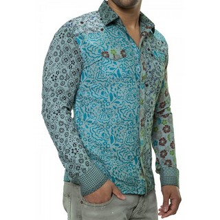 Camasa Barbati Open Jeans Verde-Turcoaz