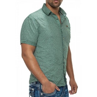 Camasa Barbati cu Maneca Scurta Open Jeans Verde