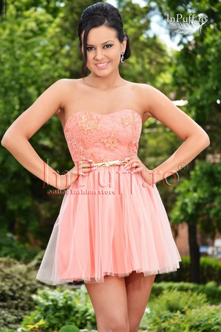 Rochie Princess tul cu broderie