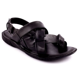 Sandale Otter negre din piele