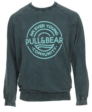 BLUZA PULL AND BEAR SIMPO DARK BLUE