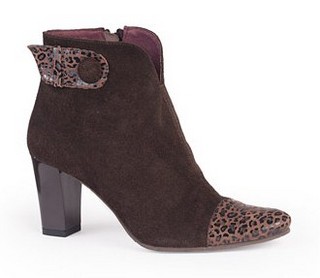 BOTINE CLARETTE MARO DIN PIELE INTOARSA