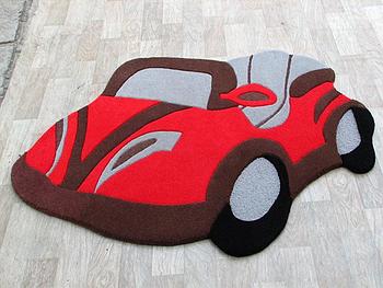 Covor copii din lana Sports cars brown