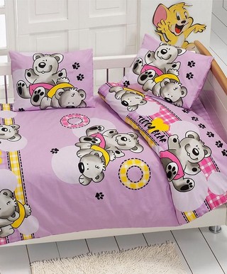 Lenjerie de pat pentru copii Double Teddy Bear