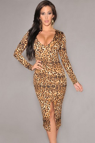 ROCHIE LEOPARD SLIT
