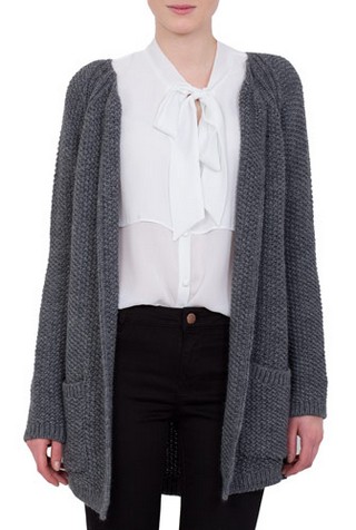 CARDIGAN GRI DIN TRICOT