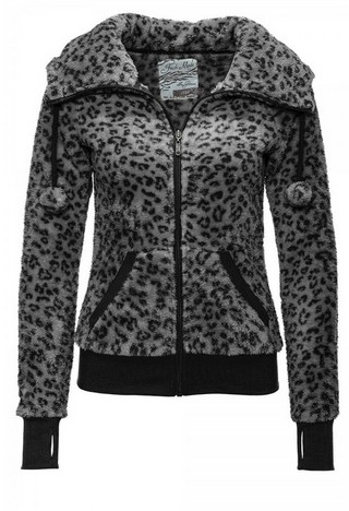 Hanorac Fleece Dama cu Urechi Fresh Made Gri inchis