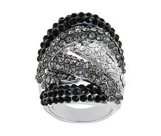 Inel argintiu cu elemente Swarovski Arabesques