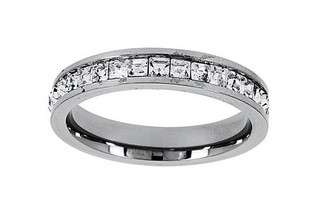 Inel argintiu cu elemente Swarovski