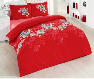 Lenjerie de pat Double Ranforce Calmio Red