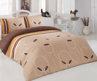 Lenjerie de pat Double Ranforce Mice Cream