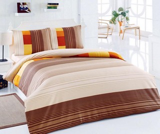 Lenjerie de pat Double Ranforce Motifs Brown