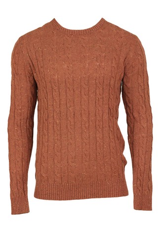 PULOVER JACK AND JONES KALPOE DARK ORANGE