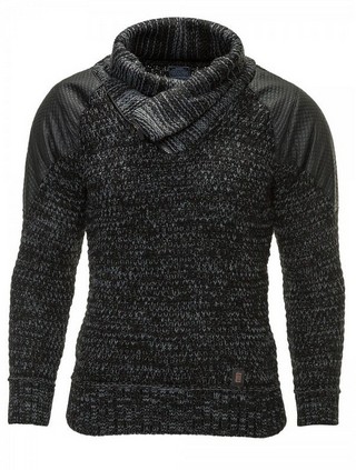 Pulover Tricotat Barbati Carisma Negru