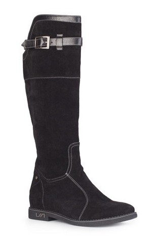 CIZME NEGRE DIN PIELE INTOARSA N116