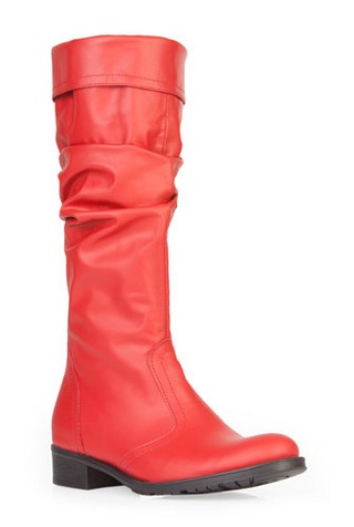 CIZME ROSII DIN PIELE NATURALA MODEL 1231
