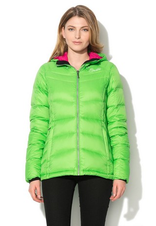 Geaca verde electric cu gluga Play Down