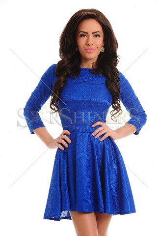 Rochie Artista Lacy Overlay Blue