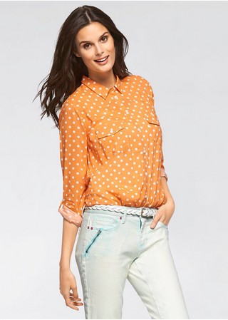 Camasa orange cu buline