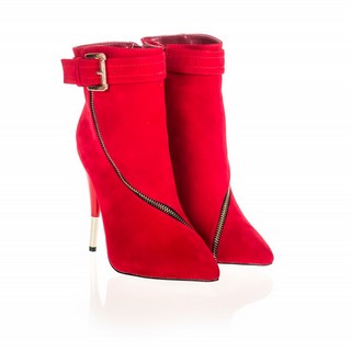 Botine rosii elegante Ramon