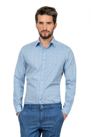 Camasa casual slim print floral
