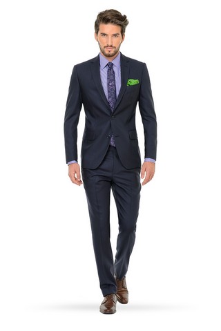 Costum regular mario bleumarin uni