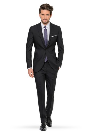 Costum regular mario negru uni