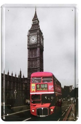 Decoratiune de perete Double-Decker Bus